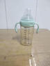 RIKZ吸管奶瓶一岁以上2岁3岁6个月ppsu大宝宝儿童鸭嘴防胀气喝奶喝水 [奶瓶] 240ml绿 十字奶嘴*2 实拍图