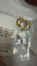 潮宏基清幻足金黄金耳环女耳饰光面养耳送女友生日礼物计价  约1.15g 实拍图