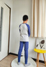 浪莎（LangSha）儿童保暖内衣套装男童女童纯棉青少年秋衣秋裤秋冬季宝宝睡衣家居 小帆船 160 建议身高145-155cm 实拍图
