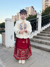 心可派儿马面裙儿童古装新中式礼服女童外套明制汉服唐装中国风拜年服秋冬 DX04772三件套 140 码建议身高135CM 实拍图