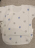 舒贝怡2件装婴儿衣服新四季款初生新生儿半背衣上衣睡衣内衣 蓝白 52CM 实拍图