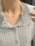 中国黄金（CHINA GOLD）蝴蝶结平安扣黄金项链女款在逃公主黄金吊坠情人节生日礼物送女友 平安扣蝴蝶结吊坠【配S925链】约0.3g 实拍图