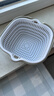 箱居洗菜盆沥水篮多功能洗水果盆客厅家用厨房洗水果篮子淘菜淘米篮子 灰白色-六件套【加厚升级】 实拍图