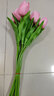 塔洛克（tulloch）郁金香假花仿真花摆设房间卧室客厅家居装饰餐桌摆件干花永生花束 10朵粉色+牛皮纸袋 实拍图