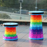 星恺 折叠凳子伸缩凳户外便携式小凳子塑料凳圆凳板凳 HK5077彩虹色 晒单实拍图