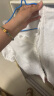 茵曼（INMAN）夏装新款棉短袖衬衣木耳边V领提花肌理文艺田园清爽上衣 纯白色 M 实拍图