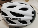洛克兄弟（ROCKBROS） 骑行头盔带风镜山地公路自行车头盔男女一体成型炫彩安全帽 白色 ：58-62cm 灰色镜片 实拍图