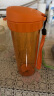 特百惠（Tupperware）茶韵塑料杯 男女学生夏季运动水杯子大容量带滤格 橘花橙500ML 实拍图