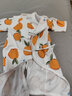 aqpa【195g新疆棉】新生婴儿连体哈衣春秋纯棉衣服宝宝和尚服0-6 心想事橙 52cm 实拍图