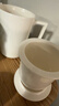 金镶玉 茶杯 白瓷带过滤水杯创意陶瓷三件套泡茶杯马克杯 尚白办公杯±400ml 实拍图