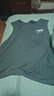 回力（Warrior）背心男纯棉美式复古潮流无袖宽肩男士运动健身篮球砍袖百搭打底衫 【纯棉透气】-灰绿#HL绿笔刷 3XL 实拍图