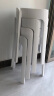 树浩家用塑料加厚凳子可叠放餐椅网红风车餐桌椅子现代简约餐厅书桌用 L.HF升级加强PP材料30cm面-白色 实拍图