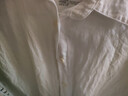 MUJI女式 易干弹力泡泡纱开领短袖衫女士衬衫衬衣女款女装夏季上衣 米白色 S (155/80A) 实拍图