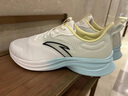 安踏（ANTA）男鞋运动鞋男氢跑4新款网面透气休闲鞋子男户外鞋缓震跑步鞋男 象牙白/氧气蓝 【秋冬网面】 42 实拍图
