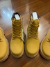 JEEP吉普童鞋儿童大黄靴子春秋款中大童皮靴工装靴儿童马丁靴 土黄37 实拍图