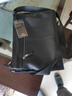 澳懿男士单肩包真皮横款商务包时尚斜挎包休闲大容量背包潮流男包 黑色大号款 实拍图