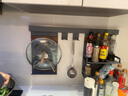 酷太（COOKTIME）太空铝厨房置物架壁挂免打孔墙面挂架调料锅盖收纳厨房用具置物架 双层调料架+锅盖架+挂钩*2(80CM杆) 实拍图