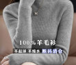 皮尔卡丹（pierre cardin）100%纯羊毛衫女半高领套头毛衣修身百搭羊毛针织打底衫 黑色 4XL码【建议155-170斤穿】 实拍图