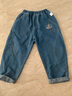 棉花堂【潮酷有型】女童牛仔裤秋季新款男童休闲裤中大童宽松舒适软牛仔 牛仔蓝 120 56 实拍图