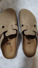 BIRKENSTOCK勃肯德国进口男女款牛皮革涂油复古Boston包头拖鞋 烟草色窄版960813 37 实拍图