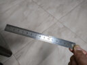 得力（deli）不锈钢直尺刻度尺公制刻度绘图钢尺15cm DL8015 实拍图