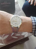 冠琴（GUANQIN）手表男士品牌2025新款自动机械表男表十大名学生日礼物男生送男友 间金白面钢带（进口机芯） 实拍图