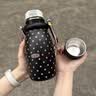 草莓生活（CMSH）保温杯婴儿外出便携式冲泡奶超大容量316不锈钢长效保温杯女水杯 黑金波点610ml 实拍图