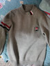 北极绒男童毛衣秋冬儿童针织衫男孩毛衣加绒加厚保暖衣中大童装打底衫男 TLY白红蓝条-灰色（不加绒） 150 码（建议身高140cm左右） 实拍图