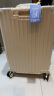左汀行李箱铝框拉杆箱加厚结实抗压旅行箱登机箱大容量学生密码箱皮箱 烟白色 24英寸，适合3-5天中途旅行 晒单实拍图