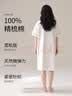 雅鹿100%纯棉睡裙女士睡衣女夏季2026新款短袖中长款宽松可外穿家居服 实拍图