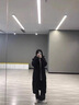 冬款中长款羽绒服男士大码冬季过膝加厚连帽情侣女款冬装外套 黑色 2XL 建议140到160斤 实拍图