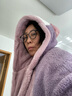 海之宁 睡衣女士法兰绒秋冬季加厚长款睡袍浴袍甜美加绒款家居服可爱珊瑚绒睡裙可外穿居家居服学生蝴蝶结紫L 实拍图