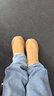 他她（TATA）厚底冬季雪地靴女防水加绒纯色棉鞋短靴冬新DWBS1DD3 棕色 36 实拍图