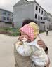 伊米伦防紫外线新生婴儿帽子遮阳帽夏天薄款男女宝宝公主帽防晒帽 密黄草莓粉/粉色波点 M码建议3-12个月 实拍图
