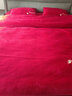 南极人（Nanjiren）牛奶绒四件套防静电双面绒亲肤裸睡被套200x230cm四件套床上用品 银杏-中国红【双面暖绒 防静电】 2.0m四件套- 床单款 被套220*240cm 实拍图
