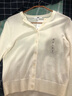优衣库女装精纺美利奴羊毛圆领针织开衫/长袖通勤秋冬新款478331 01 乳白色 S 实拍图