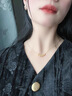 KASIYU999足银五福临门转运珠项链女送女友老婆生日母亲节520情人节礼物 金色项链+证书+高档礼盒 实拍图