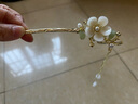 裴南苇古风花朵流苏发簪女高级感汉服百搭发钗步摇发张旗袍盘发簪子头饰 玉兰花流苏发簪+礼盒 实拍图