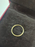 中国黄金（CHINA GOLD）古法素圈黄金戒指女足金情侣对戒三生三世指环520礼物送老婆女友 【光面】单戒14号 0.5g 实拍图