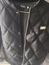 唐号（tanghao） 冬季ins潮牌宽松菱形格棉衣男日系复古棒球服外套情侣加厚棉服 A551黑色 3XL 实拍图