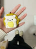 京苑 适用于AirPods Pro二代保护套airpods4苹果耳机套1/2/3代卡通蓝牙壳一二三代硅胶防摔保护壳 【榴莲 刺猬】+挂钩 AirPods 3(第三代)保护套 实拍图