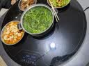 三角牌（Triangle） 暖菜板 热菜板加热板暖菜板饭菜保温板电磁炉多功能带火锅暖菜转盘热菜电动自动旋转餐桌转盘 【80CM语音丨四区分控】电动转盘丨电磁炉火锅款 实拍图