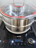 铿锵316不锈钢锅火锅锅家用加厚电磁炉通用双耳涮锅煮汤打边炉锅 铿锵316不锈钢【带蒸格】 28cm 实拍图