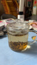 全度（Quandu） 玻璃茶杯玻璃茶缸水杯家用加厚大容量玻璃茶杯带把带盖玻璃杯 透明款700ML（含内胆） 实拍图