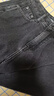 森马（Semir）森柔牛仔|牛仔裤女抓毛舒暖显瘦拖地裤2024冬新款阔腿裤港风复古 牛仔水洗黑98201（舒暖款） XS 实拍图