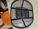 网状腰靠靠背垫后背网格小车透气办公室腰靠垫夏季镂空靠背超轻薄 冰丝透气腰部靠背 黑色 1个 车载冰丝腰靠 实拍图