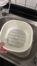 优勤（YOUQIN）洗菜盆双层沥水篮厨房用品客厅茶几家用水果盘篮子盆子淘菜盆 2.5L 【白色中号】双层沥水篮 实拍图