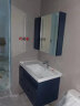 箭牌（ARROW）简约风浴室柜陶瓷一体盆洗脸盆柜组合洗手洗漱台镜柜套餐幽蓝系列 智能镜-幽蓝90CM（无龙头下水） 实拍图