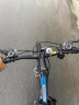 EG7山地自行车成人学生变速越野单车双减震赛车26寸青少年男女 顶配-钢架黑蓝色【辐条轮】 26寸21速 实拍图