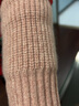 兆君秋冬半高领长袖纯羊绒衫女装纯色粗针保暖加厚针织毛衣 灰粉色 S 实拍图